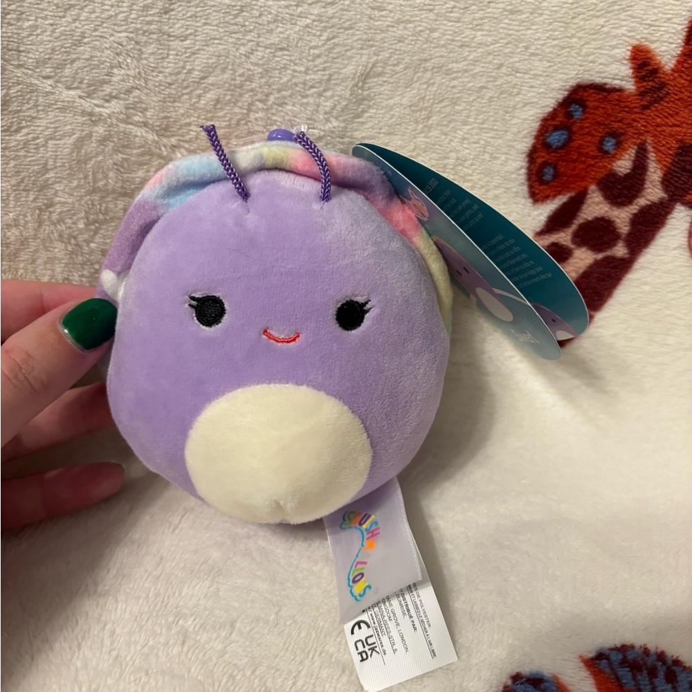 Squishmallow Swerl Clip- Swerl the Snail, brand new with tags